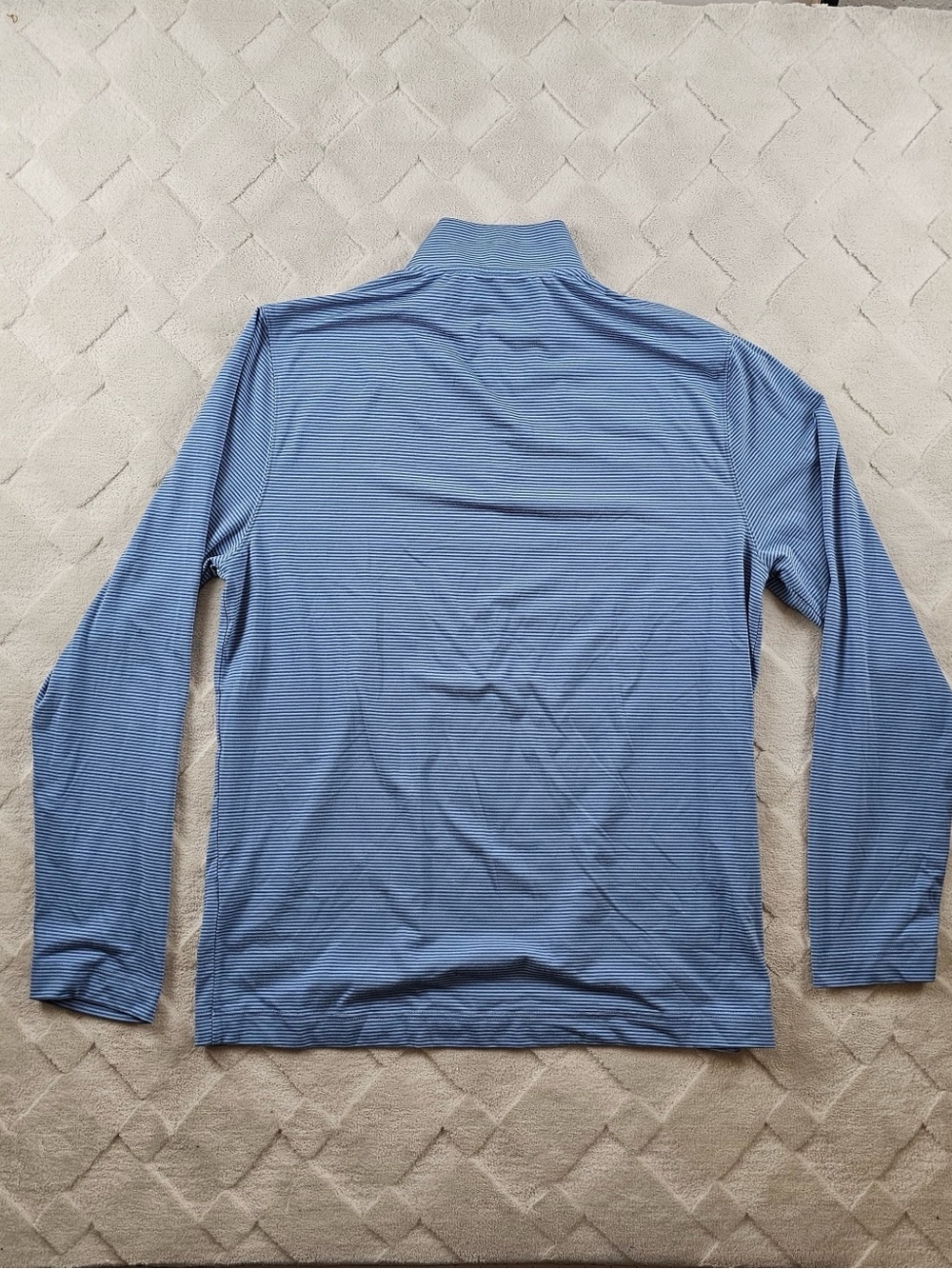 Southern Tide Quarter Zip Sweatshirt Mens Large Striped Blue Performance Golf - Picture 8 of 9
